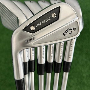 LH Callaway Apex Pro 24 Forged Iron Set 4-P / Dynamic Gold 115 Stiff