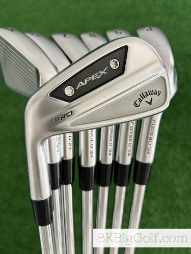 LH Callaway Apex Pro 24 Forged Iron Set 4-P / Dynamic Gold 115 Stiff