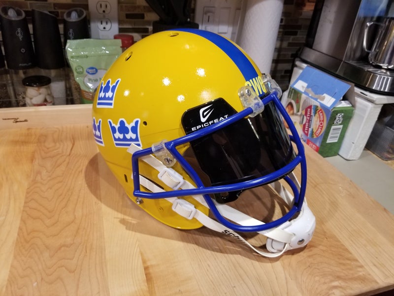 Team Sweden Sverige American Football Helmet German Pride for Man Cave