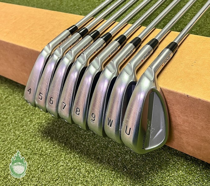 Used RH Ping Red Dot i230 Irons 4-PW/UW Project X LS 120g Stiff Steel Golf Set