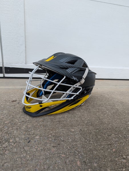Carbon Fiber Yellow Cascade XRS Helmet (Used)