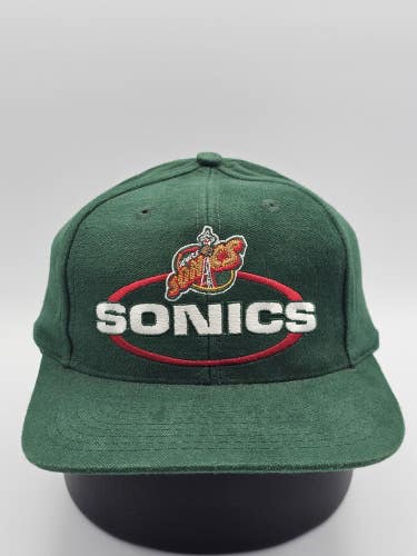 NEW Vintage Seattle Sonics NBA Sports Logo 7  1990s Sports Hat Cap Strapback