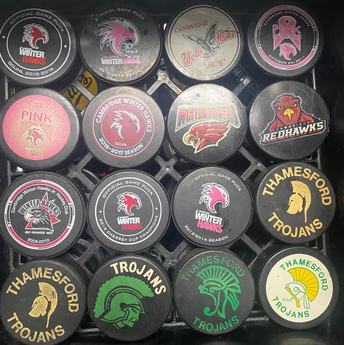 OHA game pucks JrB,C& D