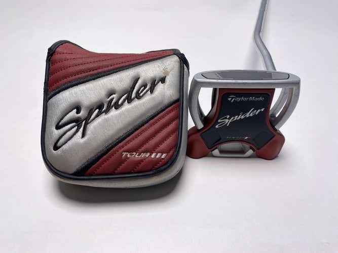 TaylorMade Spider Tour Silver Red Putter 35" SuperStroke Pistol GTR 1.0 RH HC