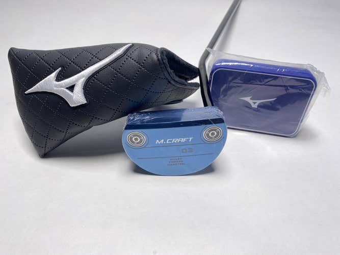 Mizuno OMOI Type III Blue Putter 35" Mens RH HC NEW W/ Weights