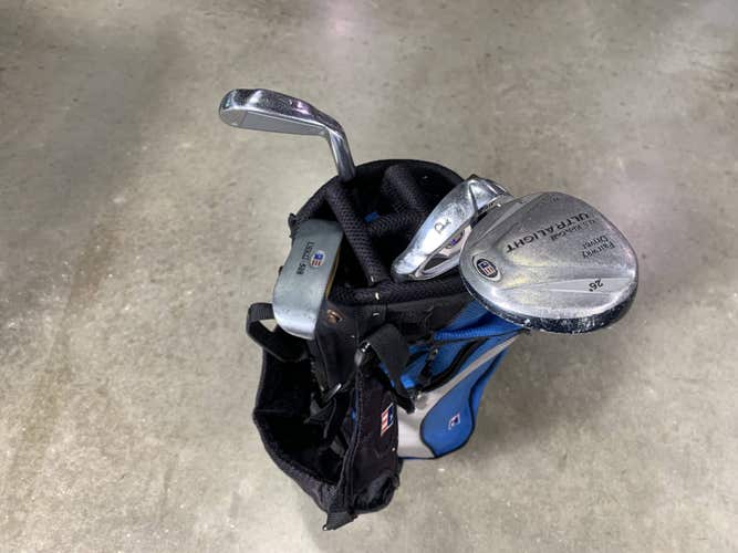 U.S. Kids WT-25 45-31 Blue Club Set 3W 7i PW Putter Ultralight 45" Junior LH