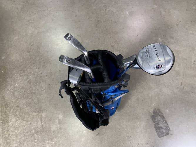 US Kids UL-24 45-31 Blue Club Set 3W 6 & 8 PW Putter KidPower Junior LH +Bag