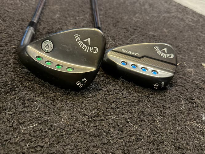 Men's Callaway Jaws Right Handed Wedge Stiff Flex 46 and 58 Degree Steel Shaft (Used)
