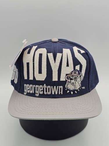 NEW Vintage 1990s Georgetown Hoyas NCAA Sports Logo 7 Big Logo Hat Cap Snapback
