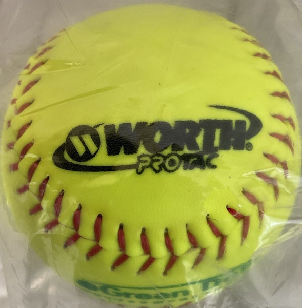 Worth Protac Green Dot C Lok Softball Compression Durable Stitched Red Flat Seam