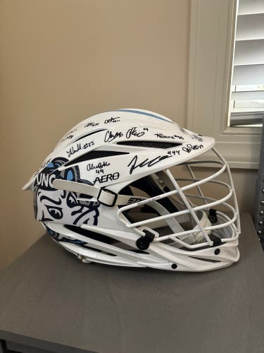 Signed UNC Game Worn Helmet