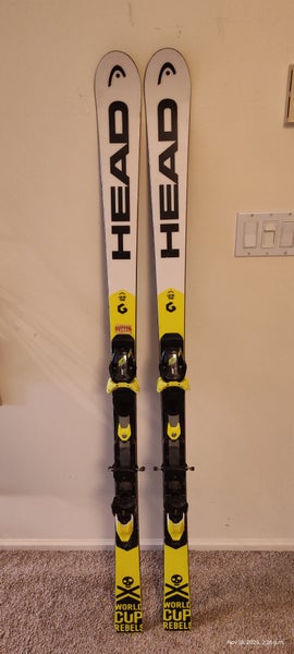 Unisex HEAD 159 cm Racing World Cup Rebels i.GS RD Skis With Bindings Max Din 11 (Used)