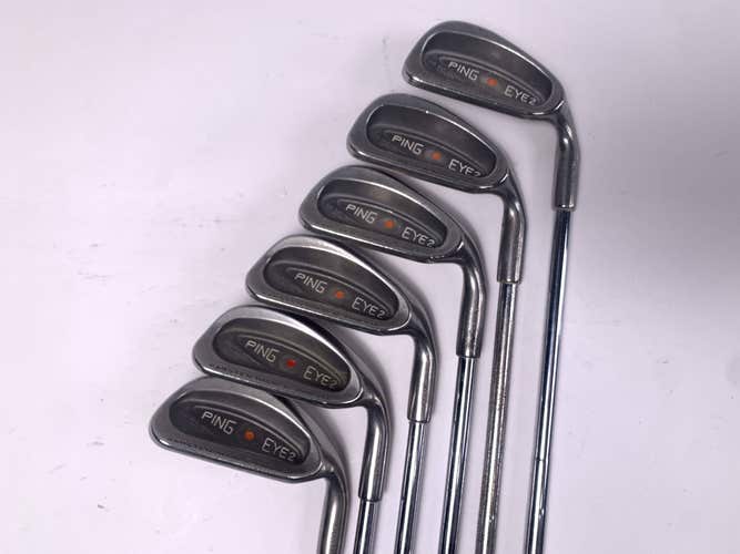 Ping Eye 2 Iron Set 6-PW+SW Orange Dot 2* Flat Karsten ZZ-Lite Stiff RH