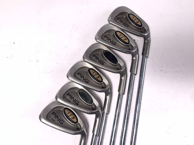Ping i3 Blade Iron Set 5-PW Black Dot Cushin DSG Stiff Steel Mens RH