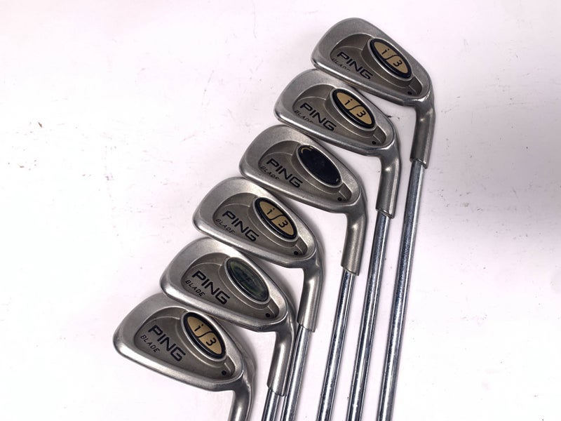 Ping i3 Blade Iron Set 5-PW Black Dot Cushin DSG Stiff Steel Mens RH