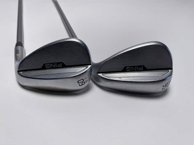 Ping s159 Chrome Wedge Set 56* 12 | 60* 6 Orange Dot 2* Flat Alta Quick Mens RH