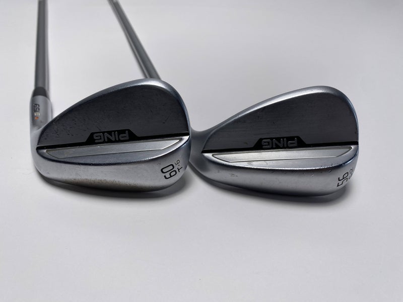 Ping s159 Chrome Wedge Set 56* 12 | 60* 6 Orange Dot 2* Flat Alta Quick Mens RH