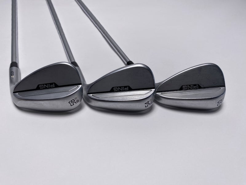 Ping s159 Chrome Wedge Set 50* 12 54* 12 58* 8 Orange Dot 2* Flat KBS Mens RH