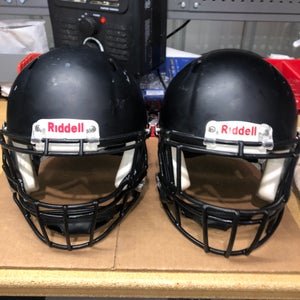 2 USED RIDDELL SPEEDS ADULT HELMET - XL - FLAT BLACK