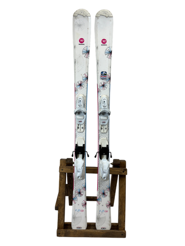 130cm Rossignol Fun Girl Skis W/ Look Kid 4 Bindings