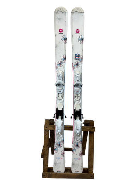 130cm Rossignol Fun Girl Skis W/ Look Kid 4 Bindings
