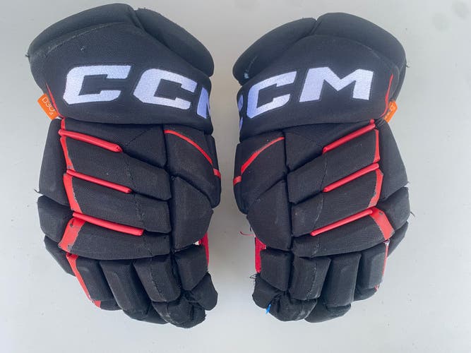 CCM JetSpeed FT1 Pro Stock Hockey Gloves 14" Blackhawks 9273