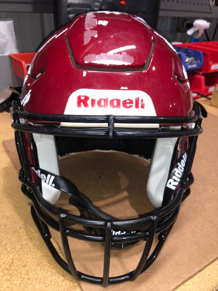 USED RIDDELL FLEX ADULT HELMET - MEDIUM - PEARL CARDINAL
