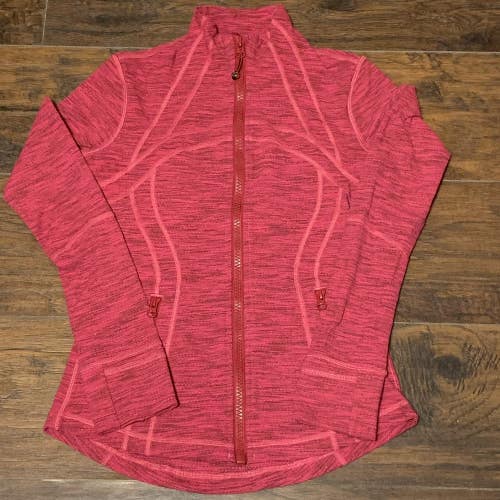 Lululemon Women's Define Activewear LS Jacket Diamond Jacquard Berry Rumble Sz 4
