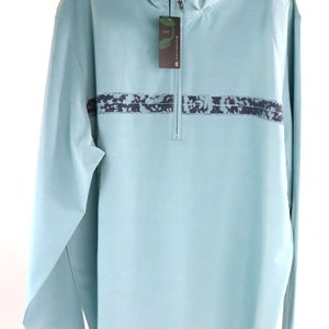Travis Mathew Mens Swell Season Quarter Zip Pullover, Blue, XXL, 1MAB209, NWT