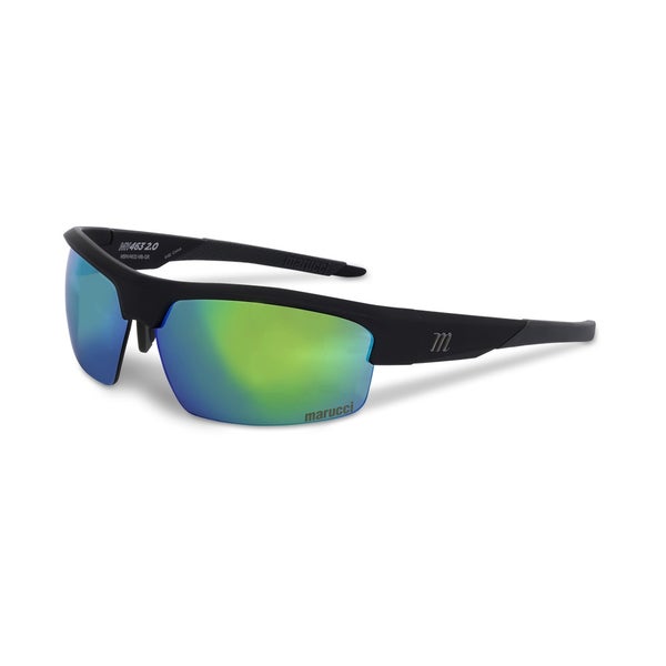 Marucci MV463 2.0 PERFORMANCE SUNGLASSES - MATTE BLACK GREEN LENS (New)