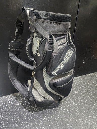 Used Ping 6 WAY DIVIDER Mens Cart Bag Black 11849-S000033720