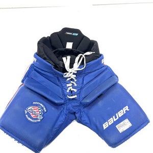 Used Bauer TEAM JR AMERKS Junior Goalie Pant Royal Blue MD 11860-C000299485