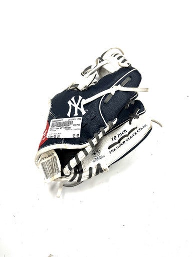 Used Rawlings NY YANKEES BB/SB Glove RH Throw Navy Blue 10" 11860-C000300907