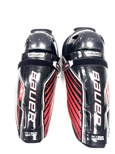 Used Bauer NSX Senior Shin Guards Black 14" 11860-S000300960