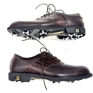 Used Foot Joy Mens Golf Shoes Brown Senior 11 11860-S000300978