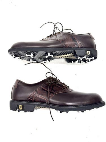 Used Foot Joy Mens Golf Shoes Brown Senior 11 11860-S000300978
