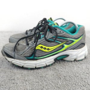 Saucony Cohesion 7 Womens Size 6 Running Shoes Low Top Gray Yellow Sneakers