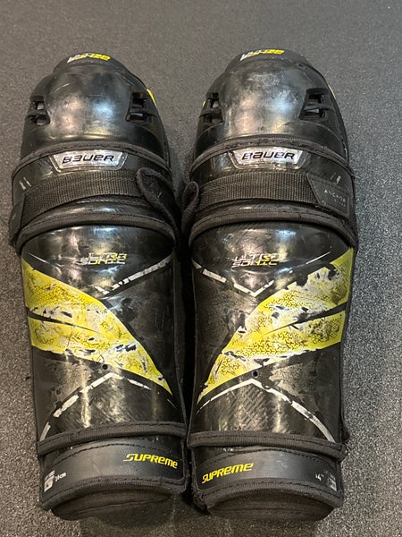 Senior Bauer Supreme ultrasonic 14" Shin Pads (Used)
