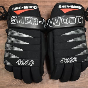 Vintage Sher-Wood 4060 hockey gloves - 14.5"