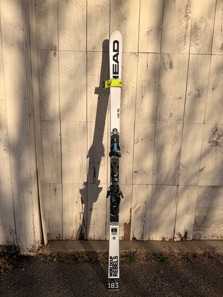 HEAD World Cup Rebels i.GS RD 183 cm Racing Skis With Bindings Max Din 15 (Used)