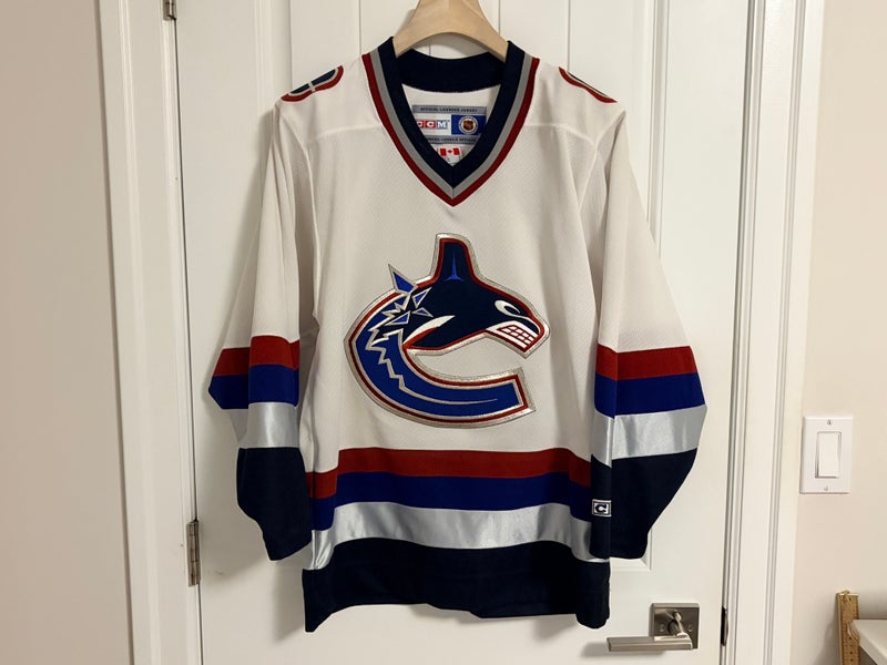 Authentic CCM Vancouver Canucks White West Coast Express Jersey Size Small