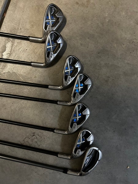 Men's Callaway X-22 Right Handed Iron Set Regular Flex (7 Clubs) #4 - #9, GW Graphite Shaft (Used)