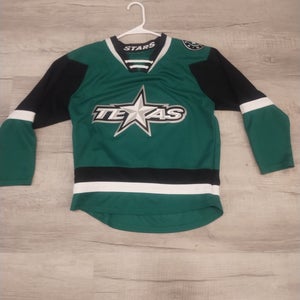 CCM AHL Texas Stars Youth Hockey Jersey L/XL Green White Officially Licensed EUC