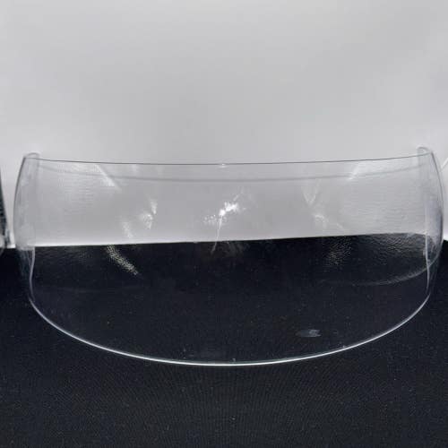 Bauer Pro Stock Hockey Helmet Straight Cut Visor Half Shield Decal Residue 4