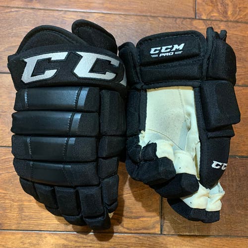 13" Black CCM HG97 Pro Stock 4-Roll Gloves *Please Read Full Description*