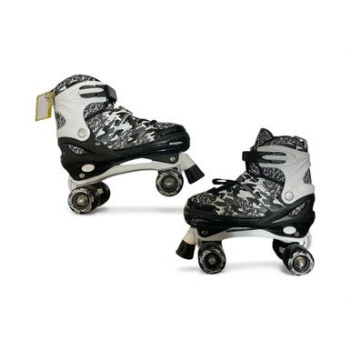 Used KUXUAN SPORTS QUAD ROLLER SKATES Senior Roller Quad Skates White Adjustable 11873-S000226264