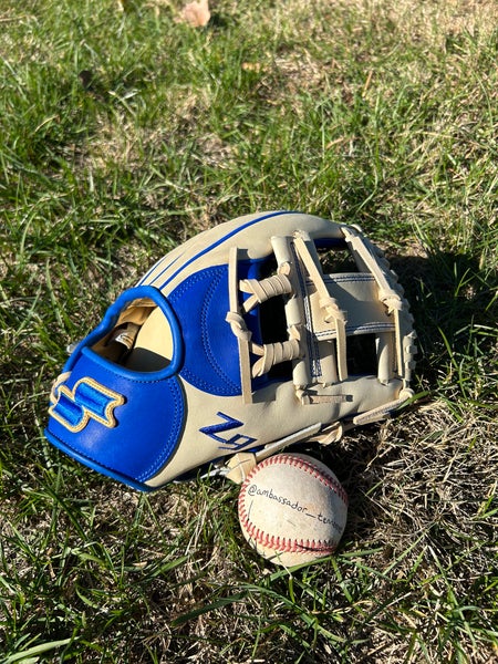 SSK Z9 Maestro 11.75” Blonde/Blue Spiral I Web Infield Baseball Glove