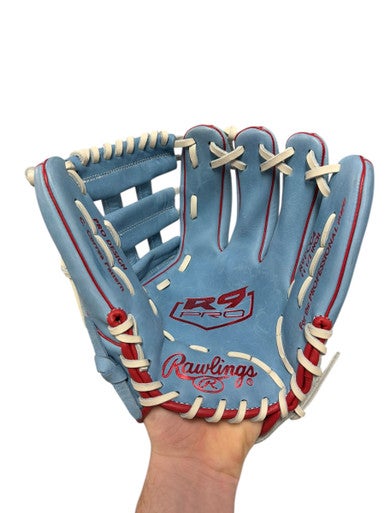 Used Rawlings R9 PRO BB/SB Glove RH Throw Carolina Blue 11 1/2" 11307-S000261104