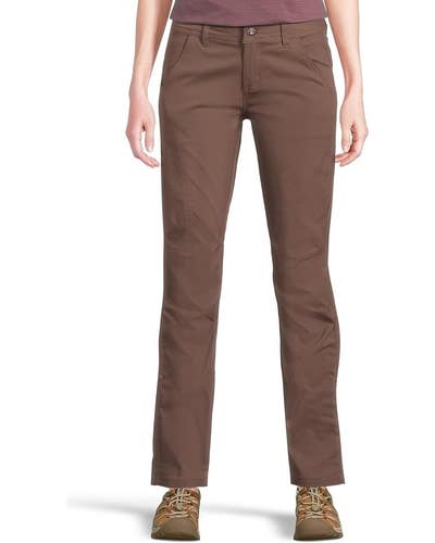 Prana Zion Pants Women's 4 Mocha Nylon Stretch Zip Cargo Pockets Mid Rise TLW637