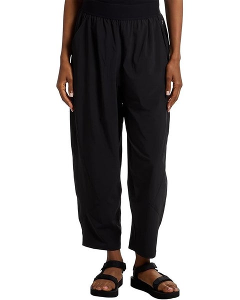 PrAna Railay Pants Women's Large Black Stretch High Rise Elastic Waist TLW636